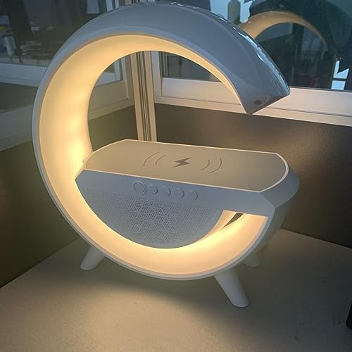 LED Speaker & Wireless Charger – RGB Night Lamp