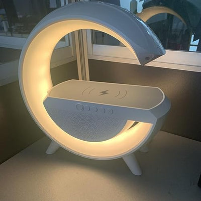 LED Speaker & Wireless Charger – RGB Night Lamp