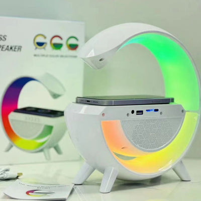 LED Speaker & Wireless Charger – RGB Night Lamp